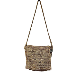 The Sak Crochet  Bag  Tan Crossbody Shoulder  or Crossbody Purse